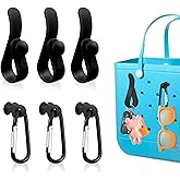 Oudizz 6Pcs Key Holder for Bogg Bag, Insert Hooks Accessories for Beach Bag, Carabiner Keychain Charm for All Size Bogg Bags