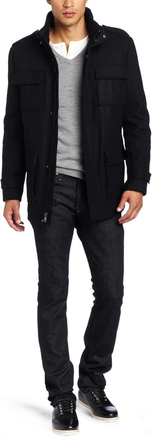 Calvin Klein Men's Field Jacket, Black, Large at Amazon Men’s Clothing