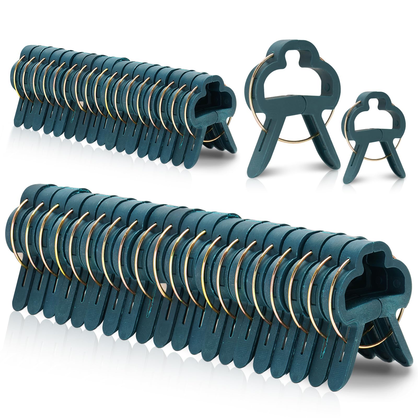 KINGLAKE 60PCS Garden Plant Clips (2 Sizes) Adjustable Plant Stem Clips for Support Vine Vegetables Tomatoes Climbing Plants