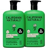 California Naturals Super Moisture Summer Fig Shampoo and Conditioner Set for Dry, Damaged Hair, Natural, Vegan, Cruelty, Silicone, Paraben, and Sulfate Free, Color Safe, 20 fl oz