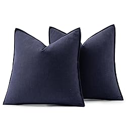 MIULEE Decorative Linen Pillow Covers 20x20 Inch