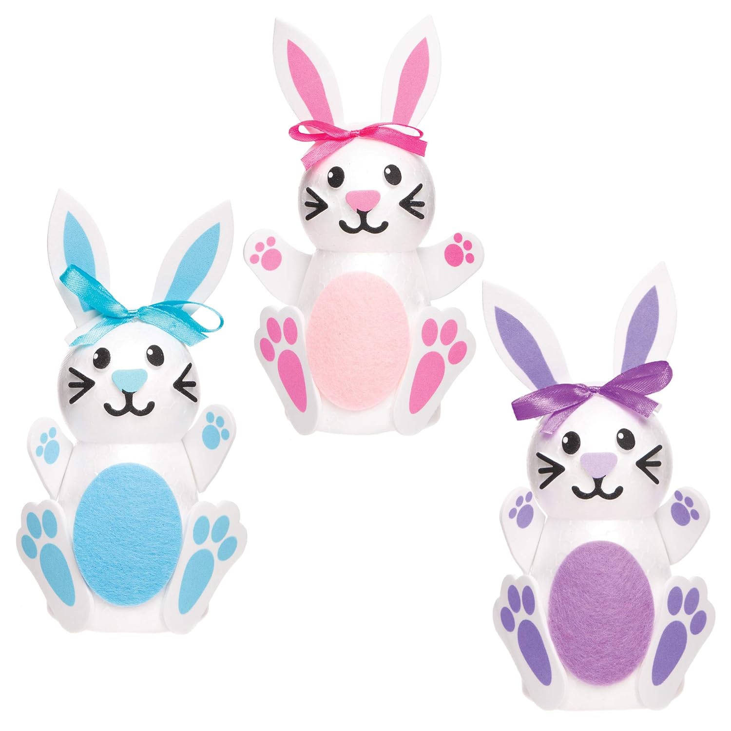Baker Ross Build a Bunny Kits - Pack of 4, Easter Crafts, Craft For Kids (AT413), Assorted, 16 cm de altura - Image 5