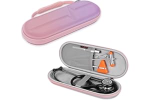 SKYREH Stethoscope Hard Case, Shockproof Slim Travel Storage Bag for 3M Littmann Classic III, 3M Littmann Cardiology IV, Lightweight II S.E, Omron, ADC, MDF Acoustica Stethoscope (Fantacy Ombre)