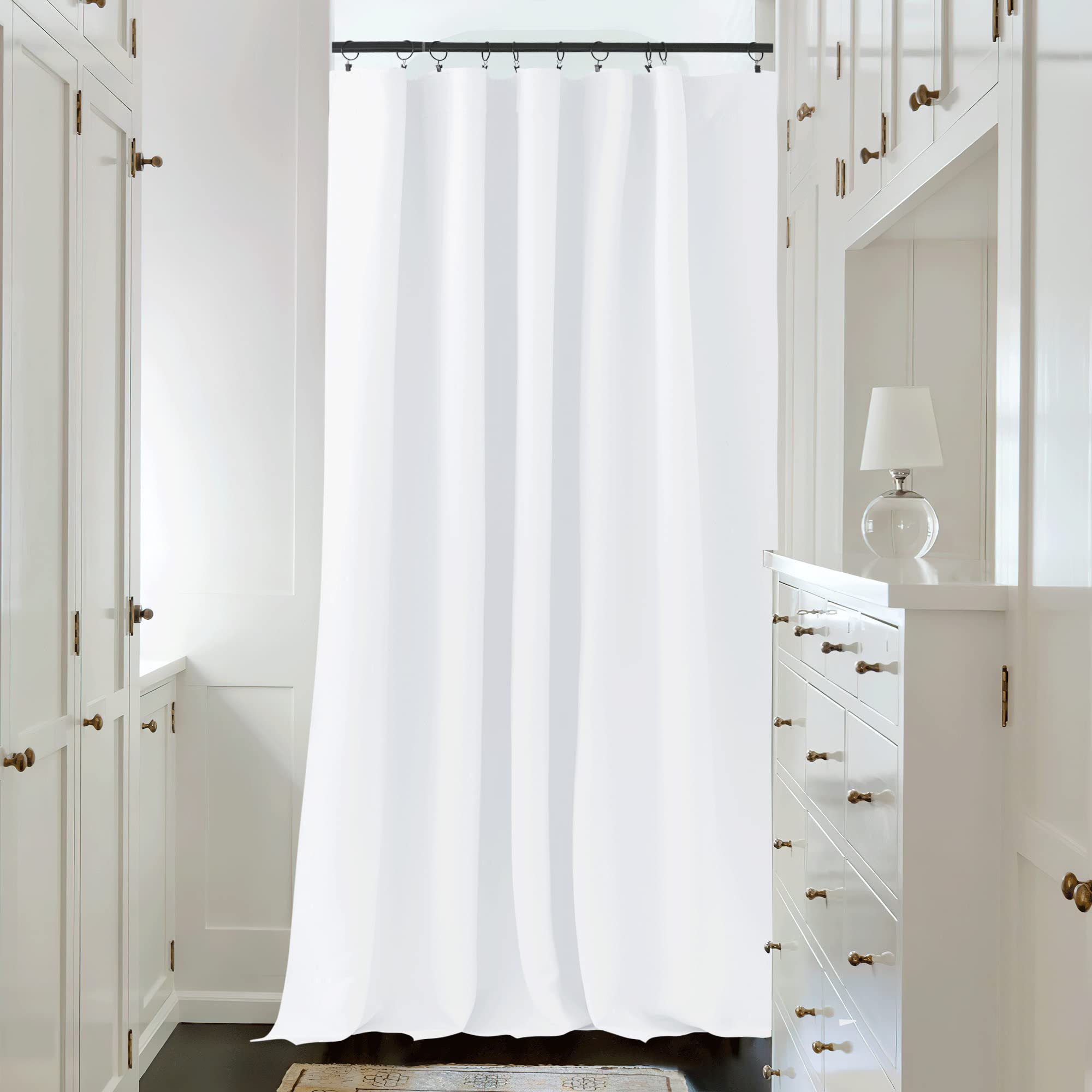 NICETOWN 50% Light Blocking Vertical Blinds for Sling Door, Window Curtains, Privacy 50% Blackout Curtains for Patio, Extra Wide Drapes (White, W70 inches x L108 inches, 1 Panel) Image NICETOWN 50% Light Blocking Vertical Blinds for Sling Door, Window Curtains, Privacy 50% Blackout Curtains for Patio, Extra Wide Drapes (White, W70 inches x L108 inches, 1 Panel) Image