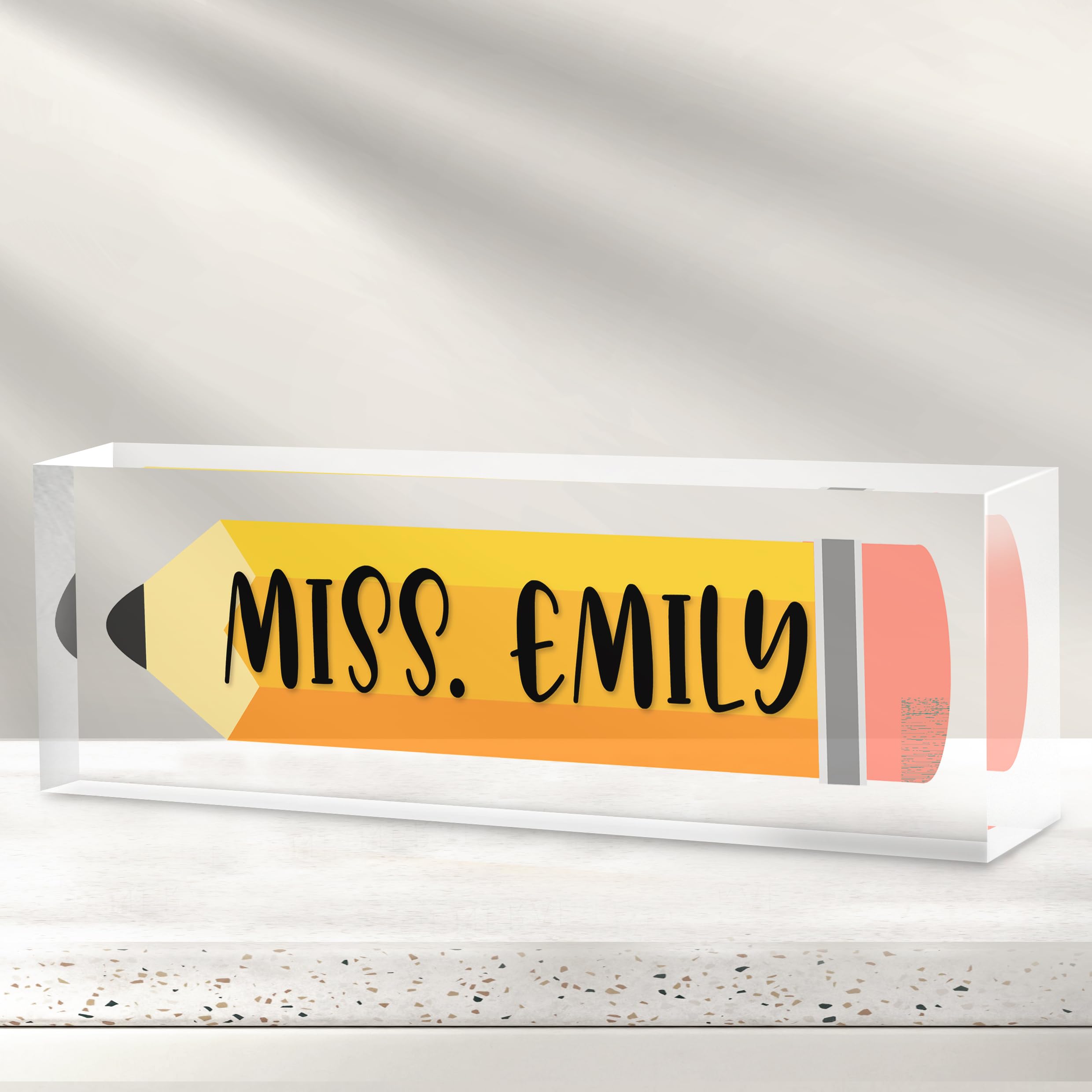 Custom Teacher Name Plate for Desk - Personalized