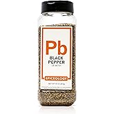 Spiceology - 18 Mesh Ground Black Pepper - Semi-Coarse - For Use On: Beef, Pork, Chicken, Fish, Game or Vegetables - Bulk Pepper Spices and Seasonings for Home Cooks, Chefs, and Professional Kitchens - 16 oz