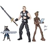 Marvel Legends Thor, Rocket, and Groot Action Figures