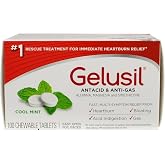 Gelusil Antacid/Anti-Gas Tablets Cool Mint, 100 Tablets (Pack of 3)