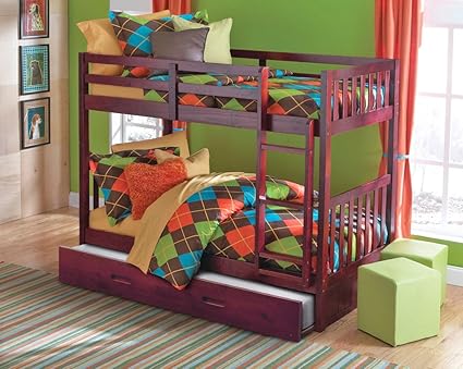 Amazon.com: American Furniture Clics 80-TTMT Bunk Bed, Merlot ...