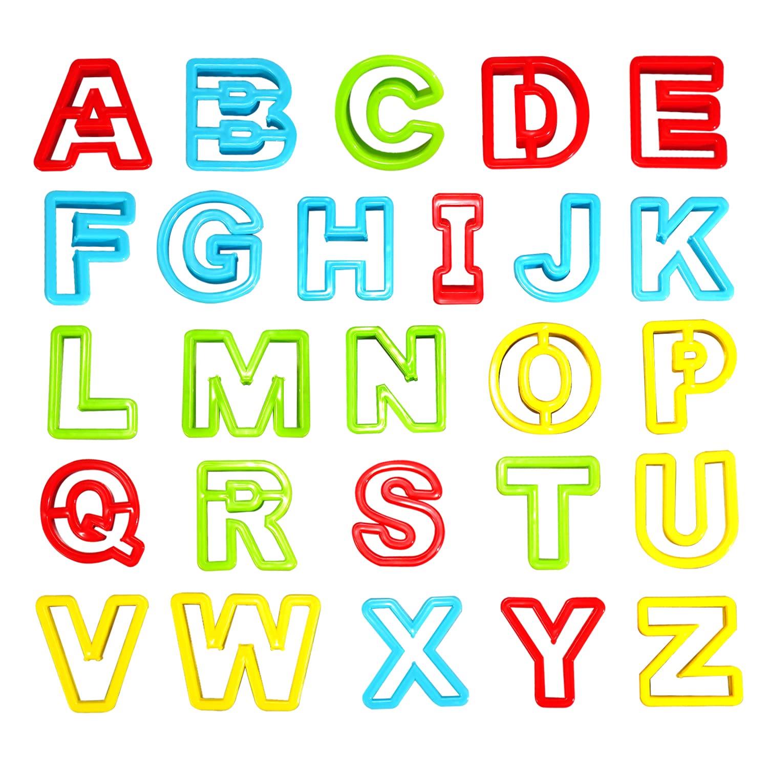 Photo 1 of Rimobul Alphabet Dough Cutter Kit with 26 Capital Letters, Clay Modeling Tool Set & Non-Toxic Play Dough 1-2 inch, Assorted Colors