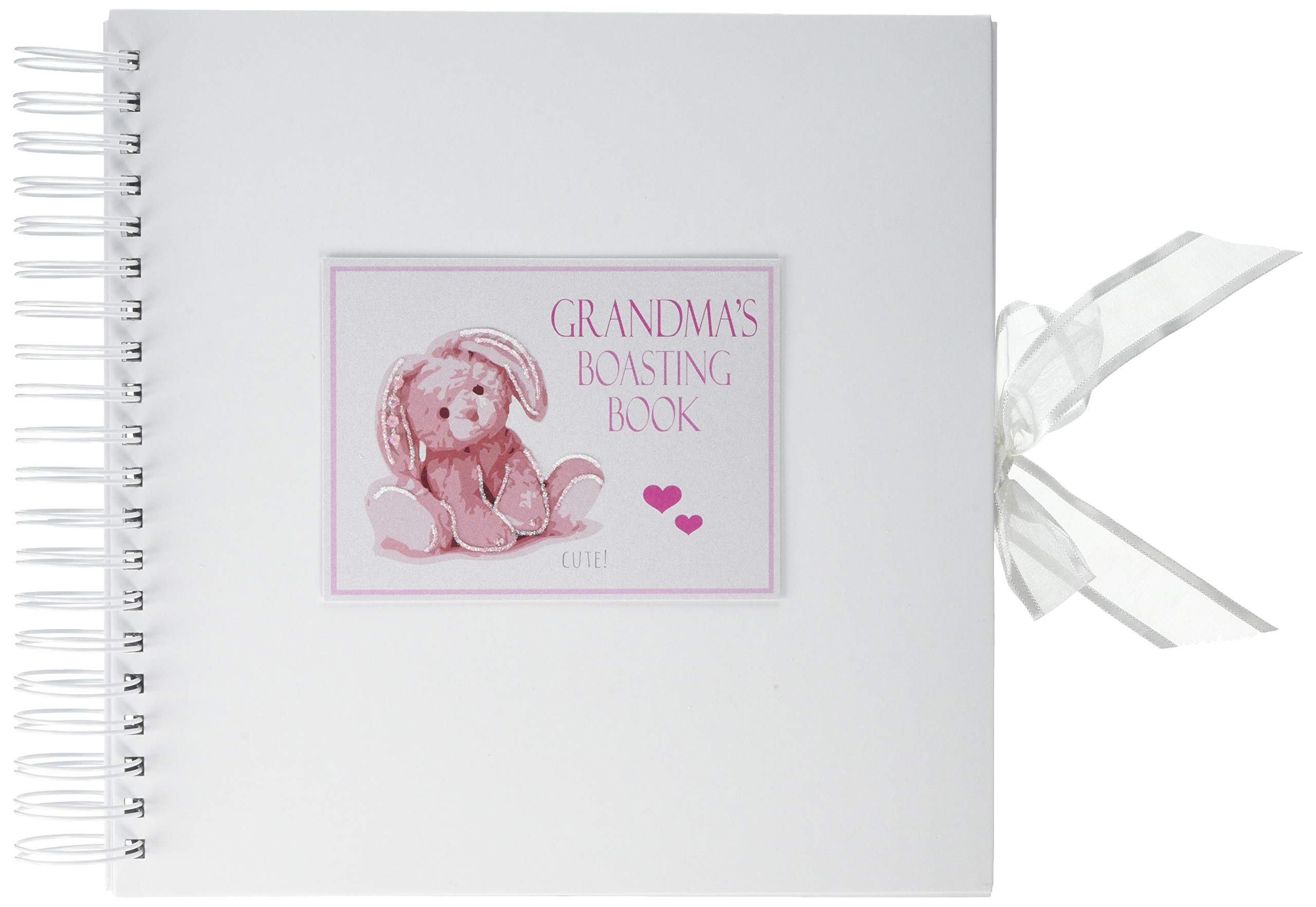 White Cotton Cards Pink ‘Grandma's Boasting Book’ Memory Book (NRP3C), of