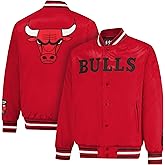 Ultra Game Mens NBA Official Smashing Records Satin Jacket