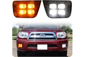 BreTrewri Daytime Running Fog Lights for Toyota 4Runner 2006 2007 2008 2009 Sr5 Limited Turn Signal Fog Lights Lamps Assembly (06-09DRL-4Runner)