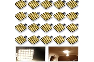 XISHWON 20PCS T10 921 922 912 194 RV Interior LED Light Bulbs, Super Bright LED Bulbs Replacement Lighting 36-SMD 2835 3200K Warm White for 12V RV Camper Trailer Motorhome Boat Dome Marine Indoor Light