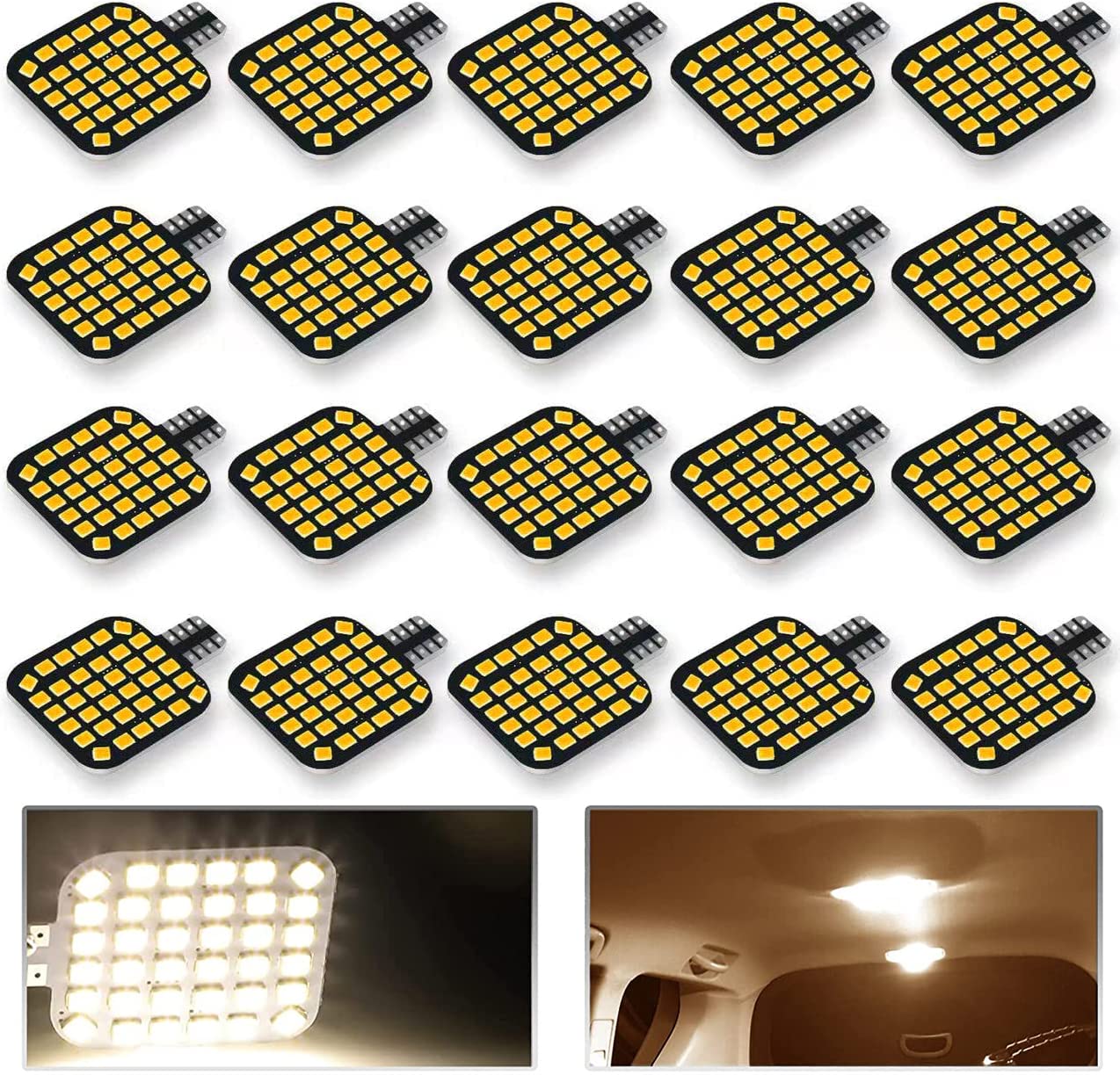 Photo 1 of 20PCS T10 921 922 912 194 RV Interior LED Light Bulbs, Super Bright LED Bulbs Replacement Lighting 36-SMD 2835 3200K Warm White for 12V RV Camper Trailer Motorhome Boat Dome Marine Indoor Light