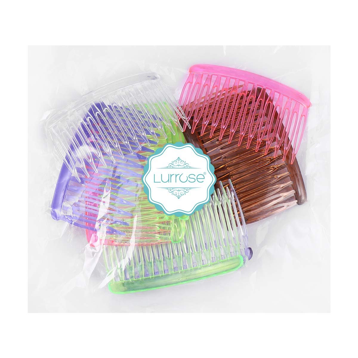 Lurrose 12pcs Colorful Plastic Side Combs DIY Hair Combs Hair Side Combs Insert Combs for Women (Random Color) : Beauty