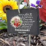 TopGlory Personalized Photo Name Memorial Slate Custom Stone Gift view 2