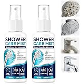 2PCS Fast-Acting Shower Limescale Remover Spray,Shower Care Mist | Fast-Acting Formula,Wet and Forget Shower Cleaner,Dissolves Tough Limescale,Safe for Shower Screens,Tiles,Chrome Taps