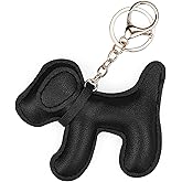 Farcauo Cute Dog Keychain Pu Leather Bag Charms Charm for Handbags Bag Car Keychain Kawaii Bags Accessories