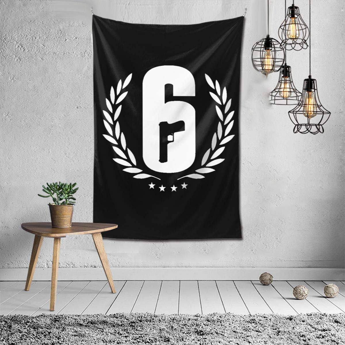 Uzila Rainbow Six Siege - Tapestry Wall Art Room Decor for Living Room Bed Room Wall Hanging 40x60 Picnic Blanket Beach Towel