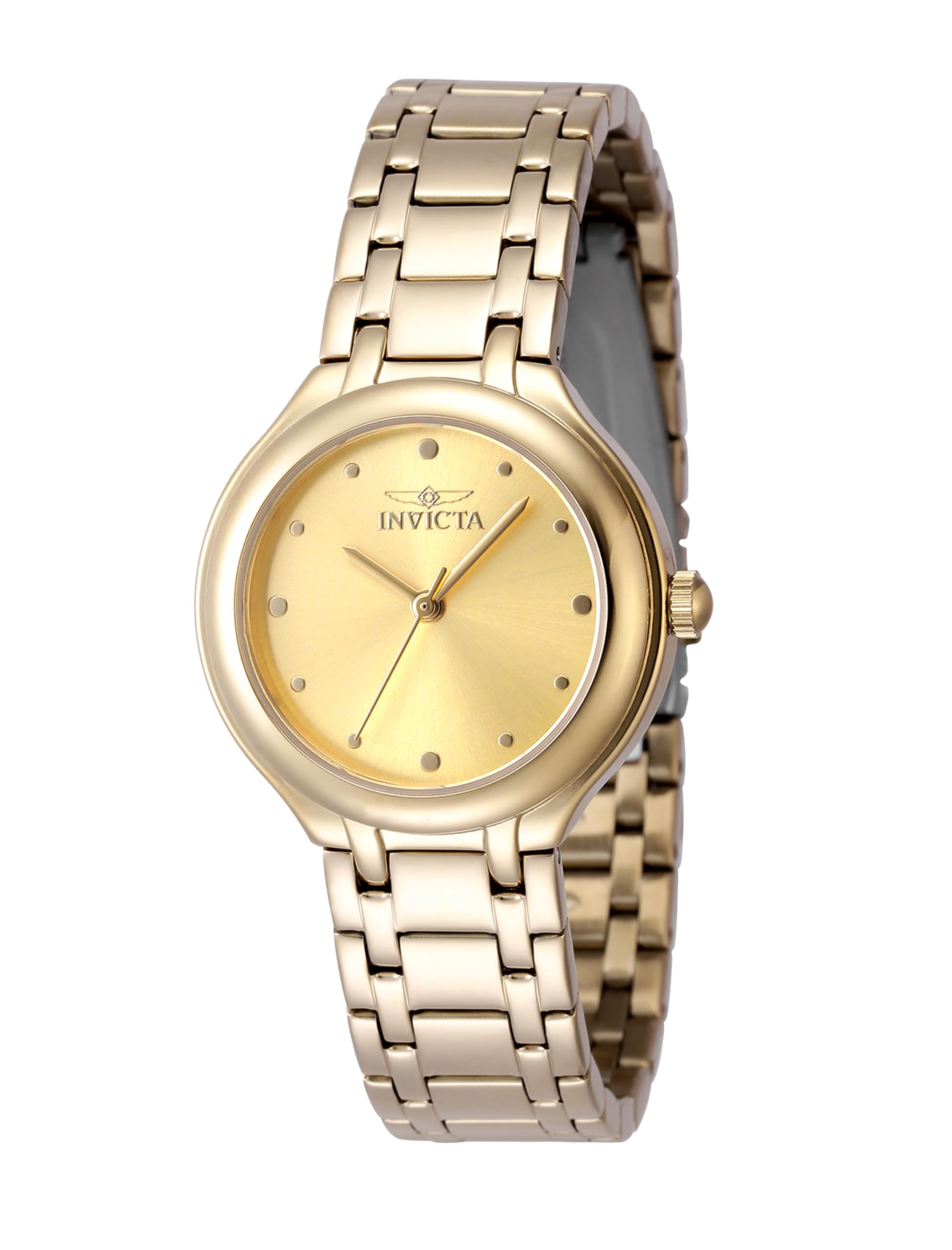 Invicta Wildflower Lady 32mm Stainless Steel Gold Gold dial PC21J Quartz