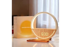 Vivilumens Wake Up Light Sunrise Alarm Clock - White Noise Sound Machine with 10 Natural Sounds & 10 Pink Noises, Dual Alarms Weekdays & Weekends, Sleep Aid, Touch Control Night Light, Ideal for Gifts