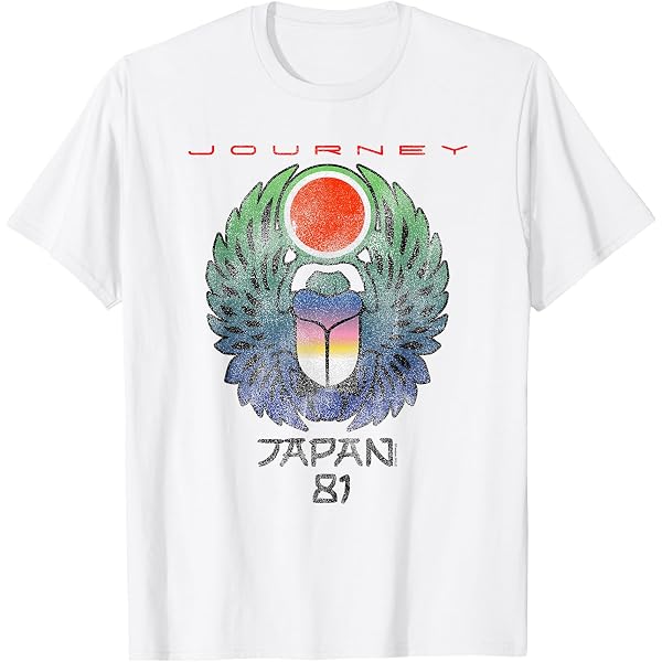 Amazon.com: Journey Japan Tour '81 Adult Natural Short Sleeve T