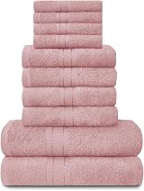 GC GAVENO CAVAILIA Towels Bale Set 10 Piece 100% Egyptian Cotton Blush Pink