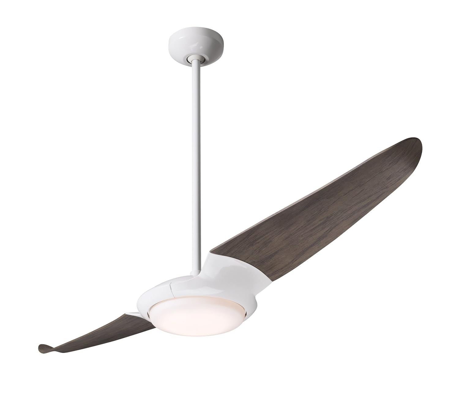 Modern Fan Company Ic Air2 56 Gloss White W Graywash Blades Led