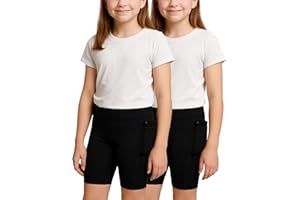 dELiA*s Girls Bike Shorts - 2 Pack Athletic Compression High Waisted Biker Shorts for Girls for Dance Yoga Gymnastics (7-16)