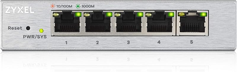 Zyxel GS1200-5 5-Port Gigabit Web Managed Switch UK Plug