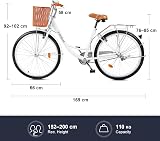Viribus Vintage Ladies Bike 26 Inch Dutch Style City Bicycle with Basket view 3
