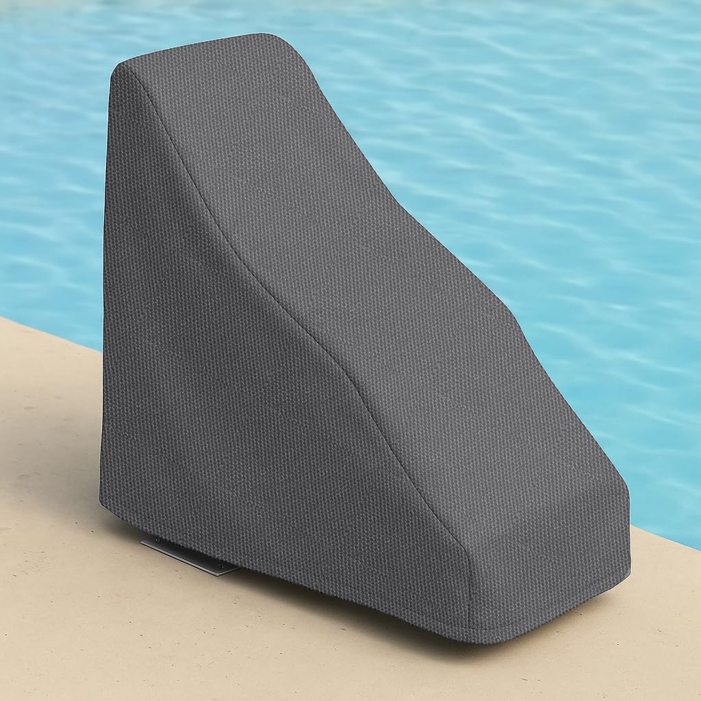 Photo 1 of Swimming Pool Lift Chair Protective Cover, 600D Heavy Duty Oxford Fabric Handicap Pool Lift Chair Covers for Global Lift Corp, All Season Pool Lift Cover for UV Resistant, Waterproof (Gray)