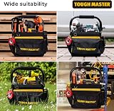 TOUGH MASTER Heavy Duty 10 Open Tote Tool Bag 33 Pockets Drill Holder Black view 9