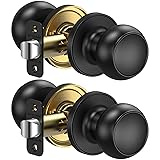 TICONN Round Door Knobs, Ball Door Knob with Dead