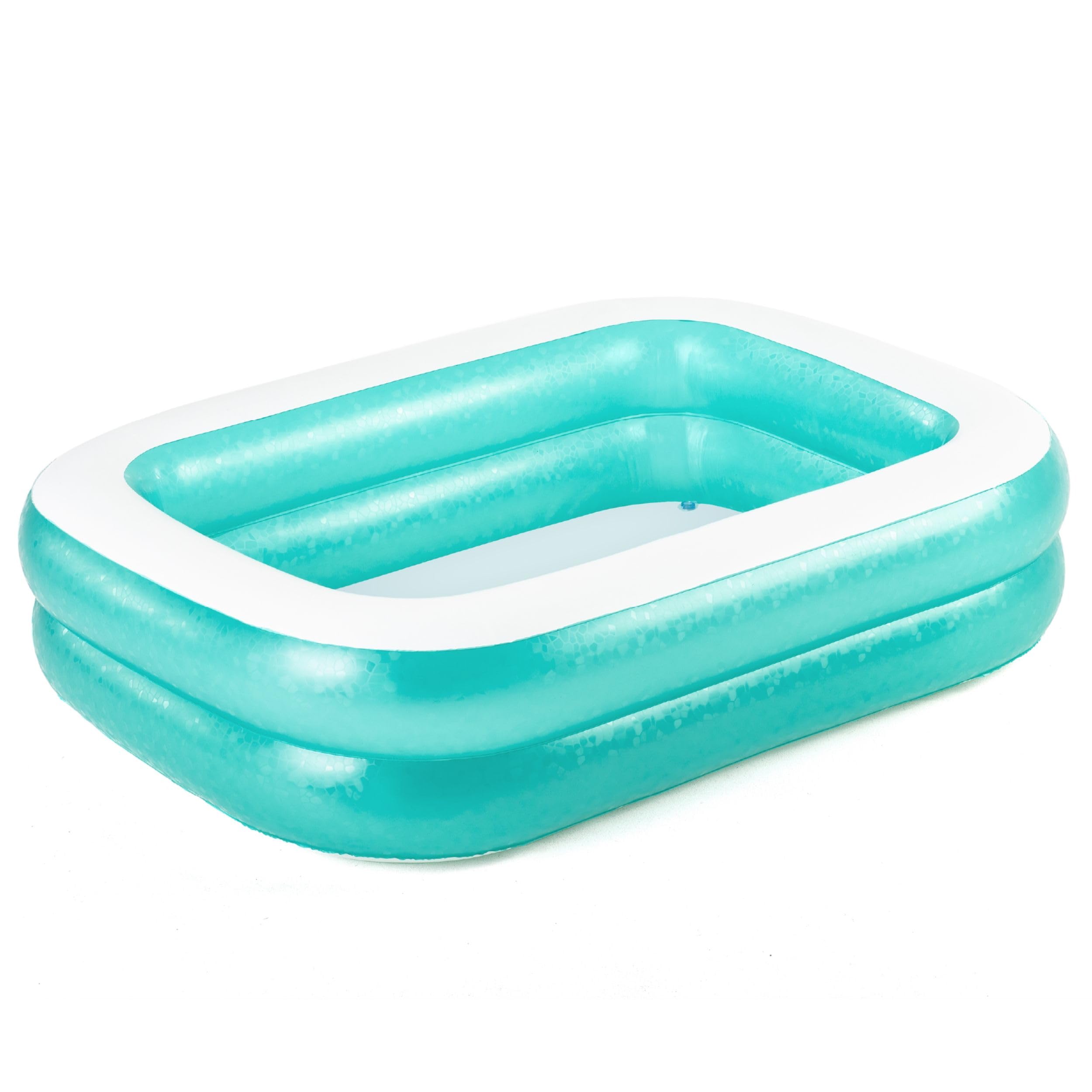Bestway Inflatable Family Pool, Blue Rectangular with Water Capacity, Blue, 450 L, 200 cm