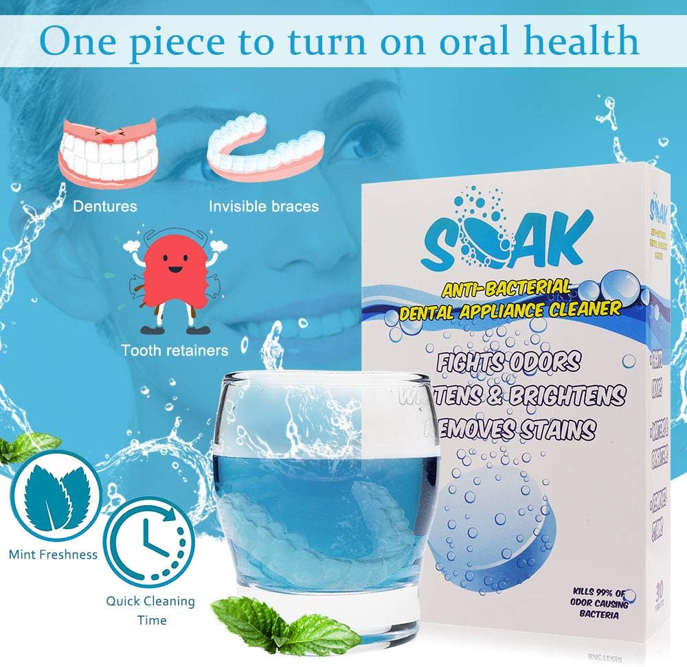 Retainer Cleaning Tablets, Denture Cleaning Tablet, 3rd Generation New