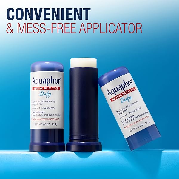 AQUAPHOR BABY HEALING BALM STICK WITH AVOCADO OIL AND SHEA BUTTER, 0.65 OZ STICK