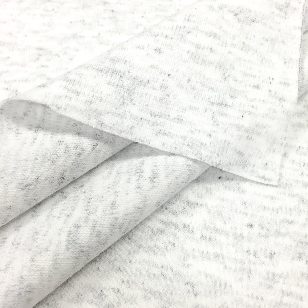 USA Made Premium Quality Interlock Knit Fabric by The Yard - Heather Grey - 1 Yard