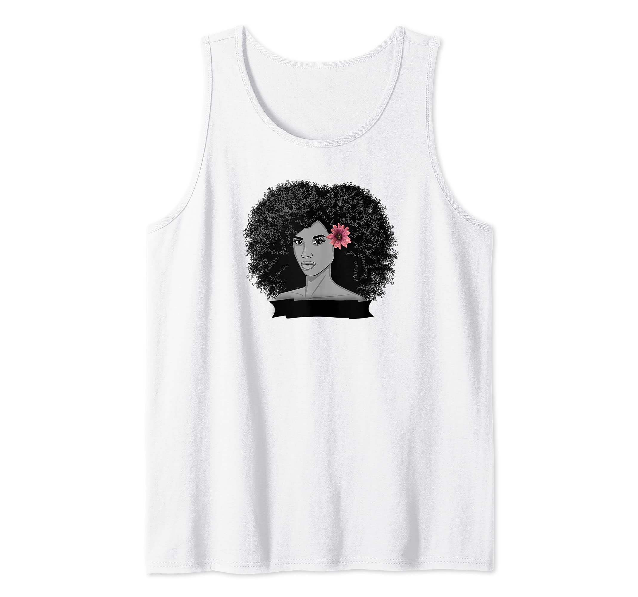 Black Girl Afro Art Hair African American Women Tank Top