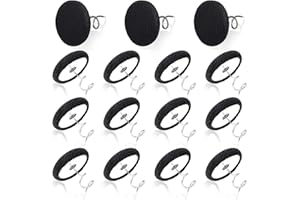 XYEMBU 15 Pcs Flax Covered Button Twist Pins, Bed Skirt Pins, Twists Pin for Upholstery, Fabric Holders for Furniture Upholstery, Slipcovers, Headliners Fixed, Black