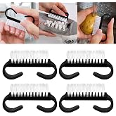 20er Pack Handle Grip Nail Cleaning Brush, Nail Brushes Hand Fingernail Brush Cleaner Scrubbing Kit Pedicure for Toes and Nails Men Women (black)