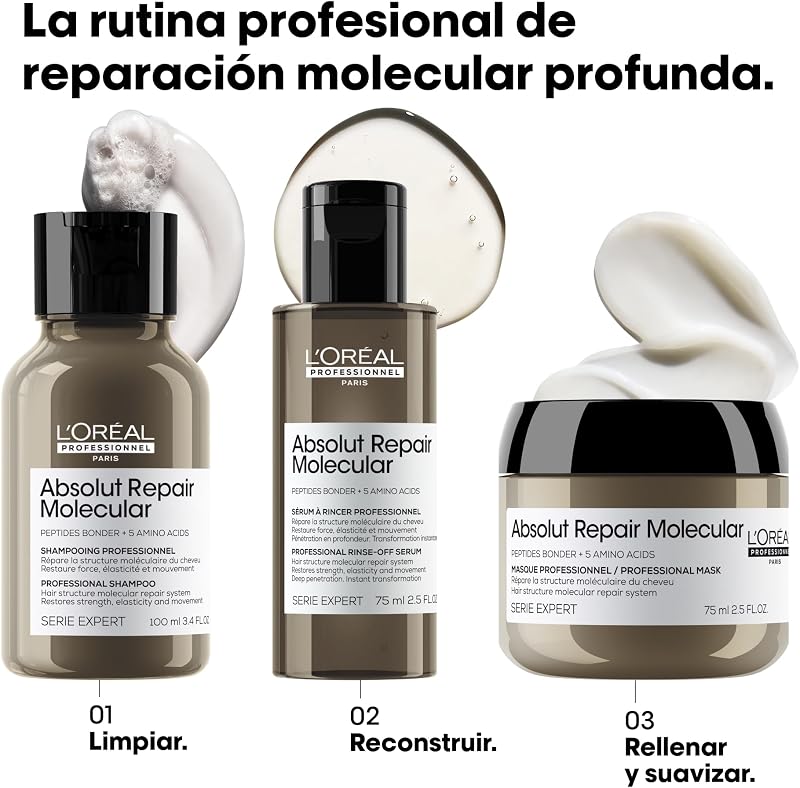 L'Oréal Professionnel Absolut Molecular Repair, Máscara Capilar de Viagem 75ml