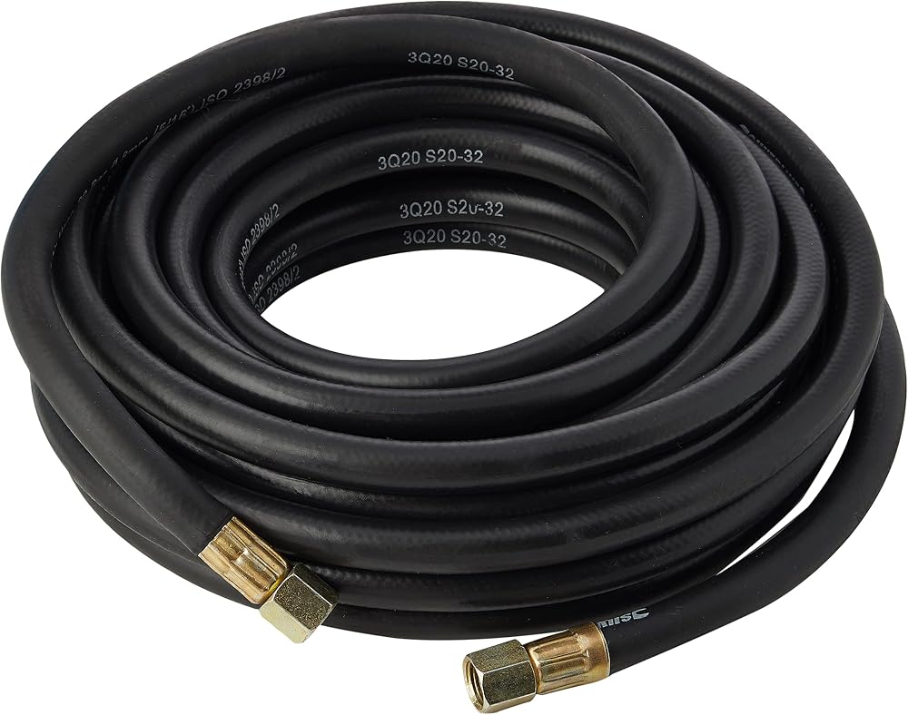 Silverline 633578 10m Rubber Air Line Hose 8mm Bore 20bar Working Pressure