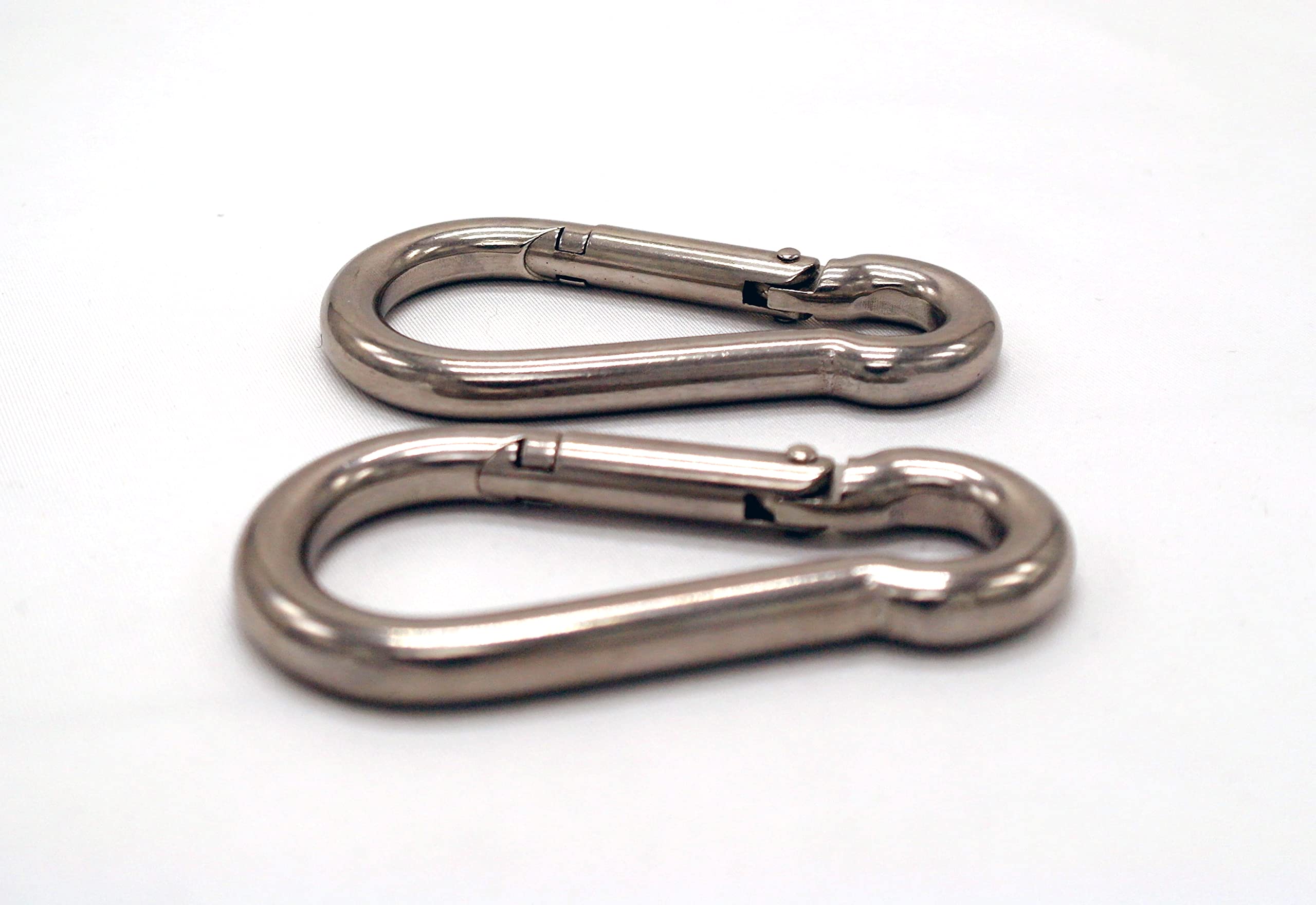 FixitFlo Snap Hook Carabiner A4 Stainless Steel Marine Grade M7 x 70mm Length Pack of 2 (7mm x 70mm)