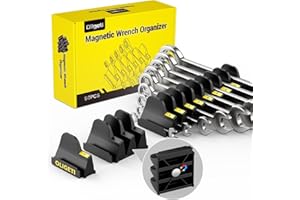 Oligeti 50pcs Magnetic Wrench Organizer Set for Metal Tool Box,Modular Wrench Holder with Metric&SAE Labels