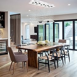 Siljoy Modern Wave Raindrop Crystal Chandelier