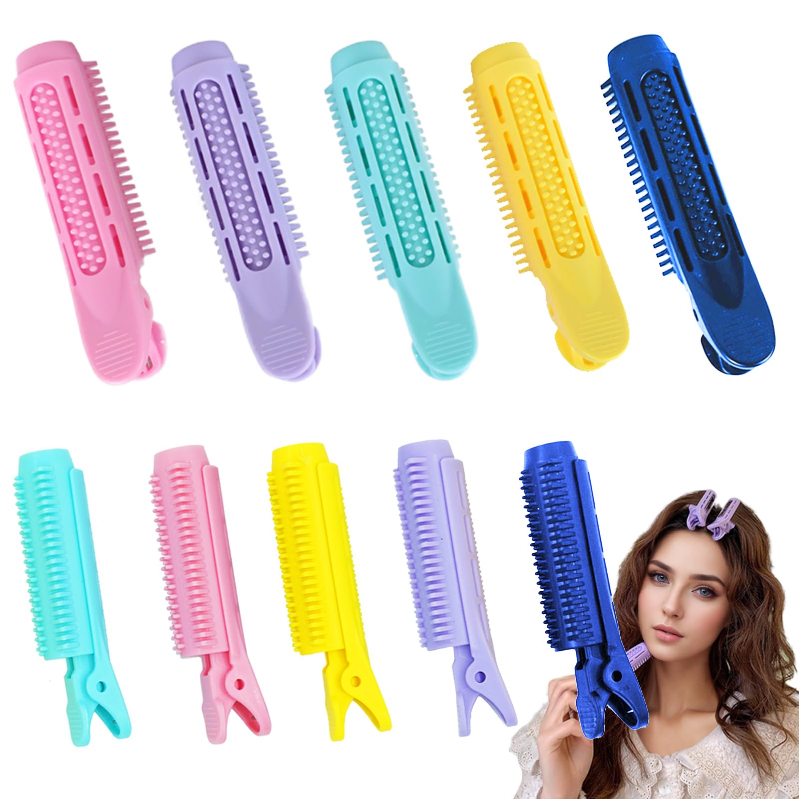 Photo 1 of Dafeng Volumizing Hair Clips for Women - Root Lift Clips for Instant Fluffy Volume (Multicolor 10PC)