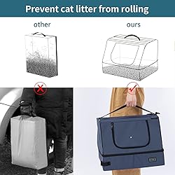PETSFIT Travel Litter Box for Cats - Removable