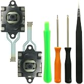 Joystick Thumb Stick Replacement for ROG Ally RC71L Handheld Console, 3D Analog Stick Repair Kit for GPD Win 3 Win 4 and Pico 2 Pico 3 Controller Drift Fix with Tools (2-Pack)